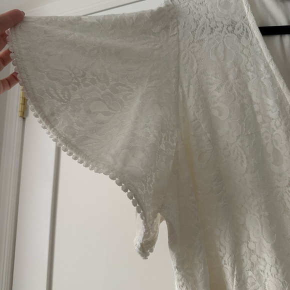 City Chic sweet love ivory Lace faux Wrap Dress size XL 22W NWT - Picture 5 of 8